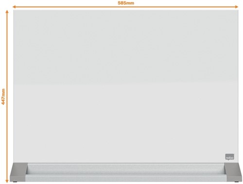 Desktop glasbord Nobo vrijstaand magnetisch 58,5x44,7cm-3