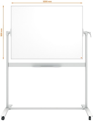 Whiteboard Nobo kantelbord mobiel 90x120cm staal-6