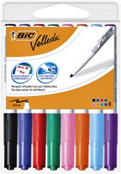 Whiteboardmarker Bic Velleda 1748 rond medium assorti blister à 8st