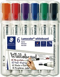 Whiteboardmarker Staedtler Lumocolor 351 set à 6 stuks standaard assorti