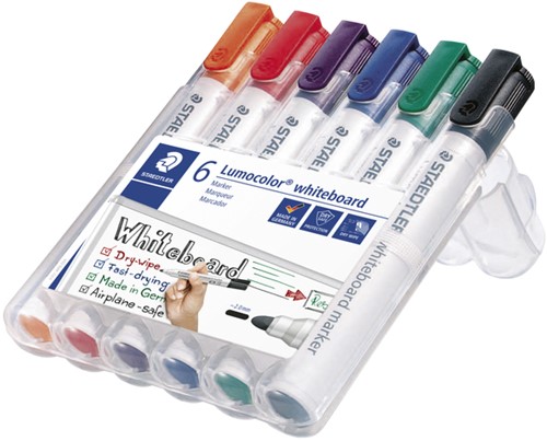 Whiteboardmarker Staedtler Lumocolor 351 set à 6 stuks standaard assorti-2
