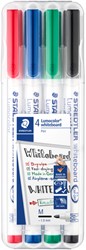 Whiteboardmarker Staedtler 301 rond assorti 1mm 4stuks