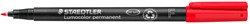 Viltstift Staedtler Lumocolor 318 permanent F rood