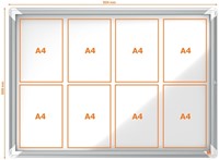 Binnenvitrine Nobo premium plus 8xA4 draaideur magnetisch-10