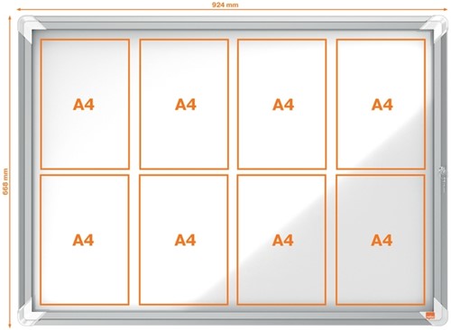 Buitenvitrine Nobo Premium Plus 8xA4 draaideur magnetisch-12