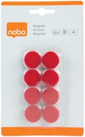 Magneet Nobo 20mm rood 8 stuks