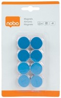Magneet Nobo 20mm blauw 8 stuks