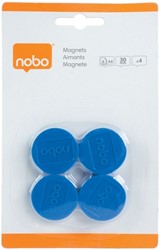 Magneet Nobo 30mm blauw 4 stuks