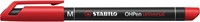 Viltstift STABILO OHpen 843/40 permanent rond medium rood-4
