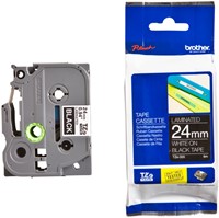 Labeltape Brother P-touch TZe-355 standaard 24mm wit op zwart-3