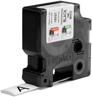 Labeltape Dymo Rhino industrieel krimpkous 19mm zwart op wit-2