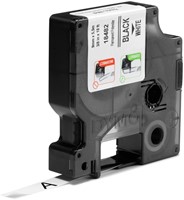 Labeltape Dymo Rhino industrieel polyester 9mm zwart op wit-2