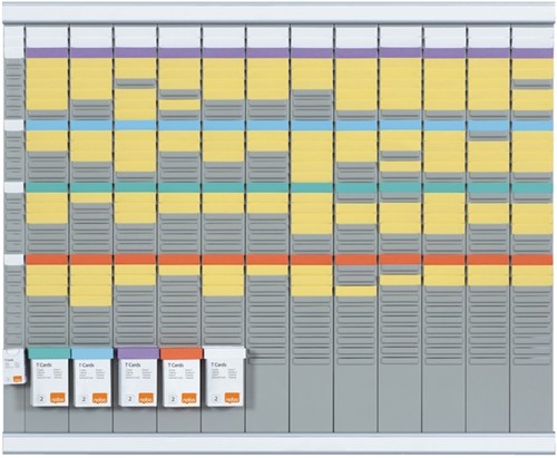 Professioneel jaarplanner T-kaart Nobo met 32 sleuven