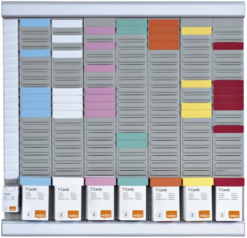 Planbord Nobo kantoorplanning T-kaart nr.2 met 24 sleuven