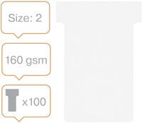 T-kaart Nobo nr.2 48mm wit 100 stuks-2