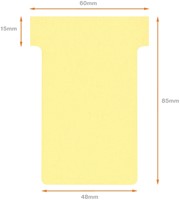 T-kaart Nobo nr.2 48mm geel 100 stuks-6