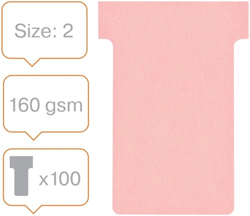 T-kaart Nobo nr.2 48mm roze 100 stuks-5