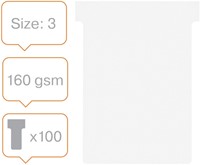 T-kaart Nobo nr.3 80mm wit 100 stuks-2