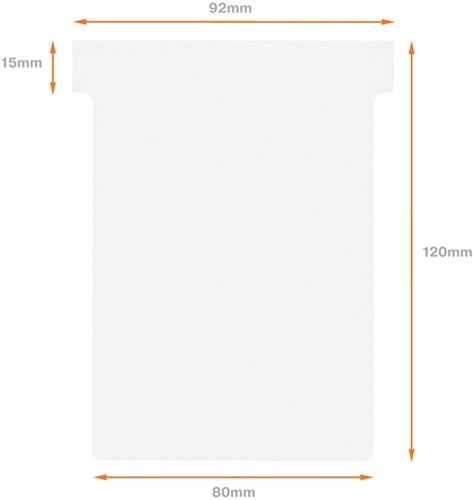 T-kaart Nobo nr.3 80mm wit 100 stuks-6