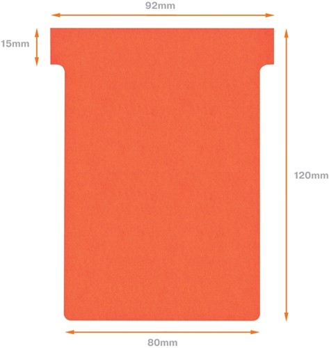 T-kaart Nobo nr.3 80mm rood 100 stuks-6