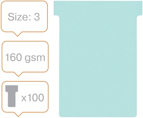 T-kaart Nobo nr.3 80mm blauw 100 stuks-2