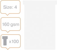 T-kaart Nobo nr.4 112mm wit 100 stuks-2