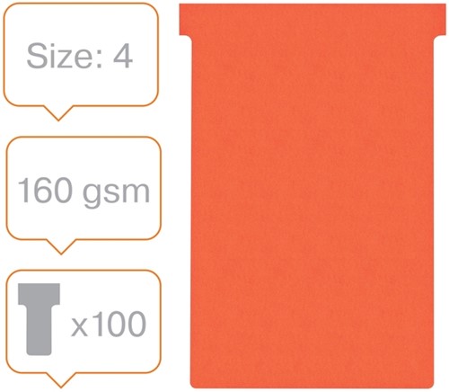 T-kaart Nobo nr.4 112mm rood 100 stuks-2