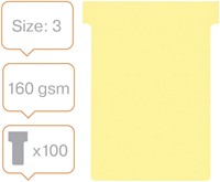 T-kaart Nobo nr.3 80mm geel 100 stuks-2