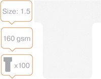 T-kaart Nobo nr 1.5 36mm wit 100 stuks-5