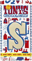 Chocoladeletter Tony's Chocolonely wit S 180gr