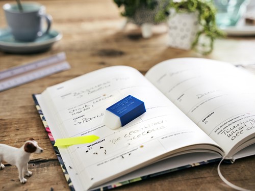 Gum edding R20 45x24x10mm met blauwe houder kunststof wit-3