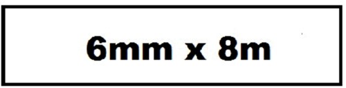 Labeltape Quantore TZe-211 6mmx8m zwart op wit