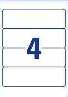 Rugetiket Avery Zweckform breed 59x192mm zelfklevend wit 25 vel-2