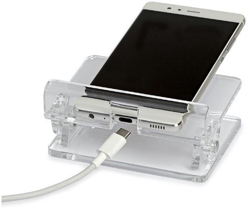 Telefoonstandaard MAUL 97x105x76mm standhoek instelbaar acryl-1