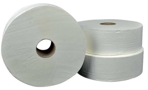 Toiletpapier Cleaninq jumbo groot 2-laags 380m wit-1