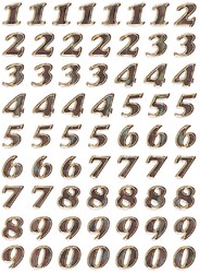 Etiket HERMA 4193 8mm getallen 0-9 goudfolie 64 stuks