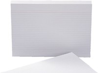 Systeemkaart Aurora 130x80mm lijn met rode koplijn 210gr wit 100 vel-1