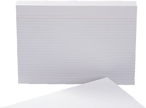 Systeemkaart Aurora 150x100mm lijn met rode koplijn 210gr wit 100 vel-1