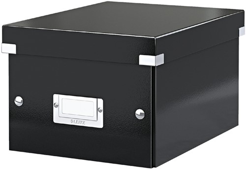 Opbergdoos Leitz Click & Store WOW klein gerecycled karton 200x148x250mm zwart