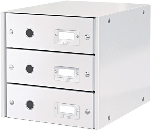 Ladenkast Leitz WOW Click & Store 3 laden gerecycled karton wit