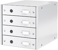 Ladenkast Leitz WOW Click & Store 4 laden gerecycled karton wit