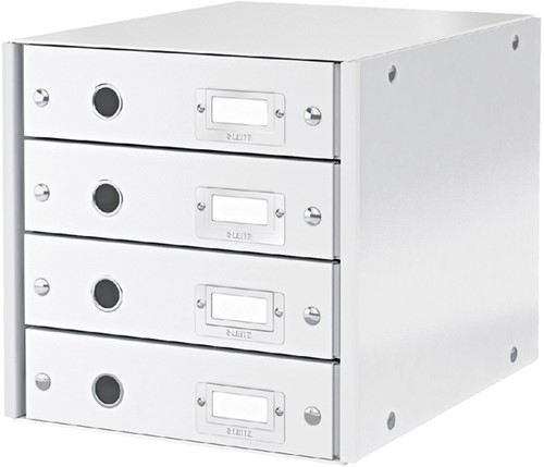 Ladenkast Leitz WOW Click & Store 4 laden gerecycled karton wit