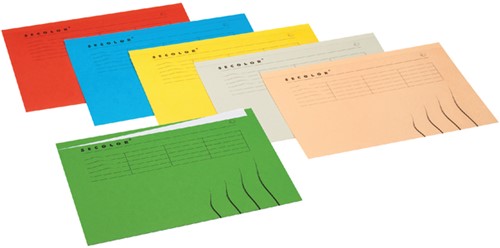 Vouwmap Secolor met tabrand A4 100% gerecycled karton 250gr Beige-2