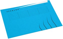 Vouwmap Secolor met tabrand A4 100% gerecycled karton 250gr Blauw