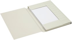 Dossiermap Secolor folio 3 klep 100% gerecycled karton 250 gr grijs
