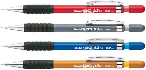 Vulpotlood Pentel A313 HB 0.3mm rood-2
