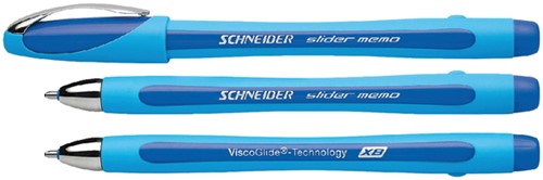 Balpen Schneider Slider Memo blauw extra breed