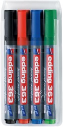 Whiteboardmarker edding 363 schuin 1-5mm assorti set à 4 stuks