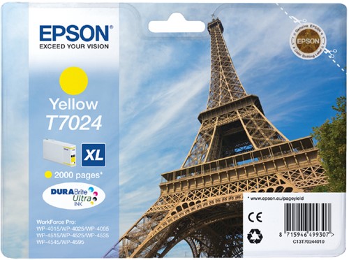 Inktcartridge Epson T7024 geel HC