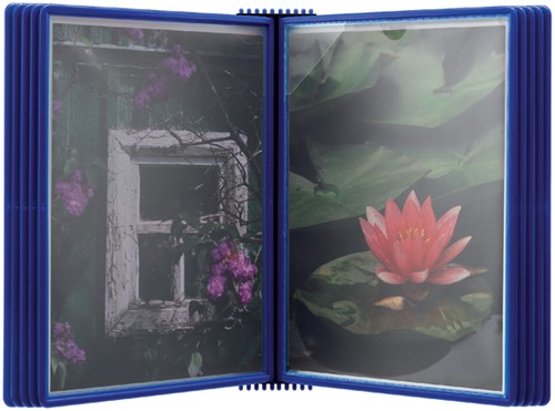 Wandelement Djois Flex-O-Frame premium A4 met 10-tassen blauw